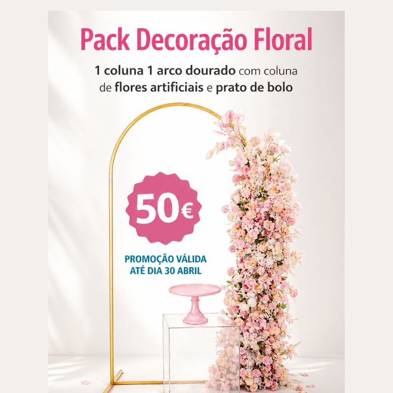 Promoção mensal de pack decorativo floral