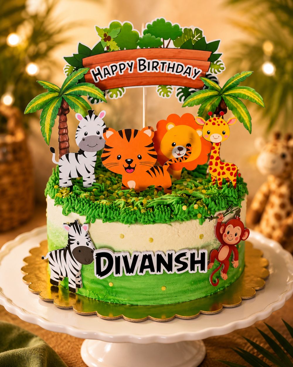 Cake safari jungle