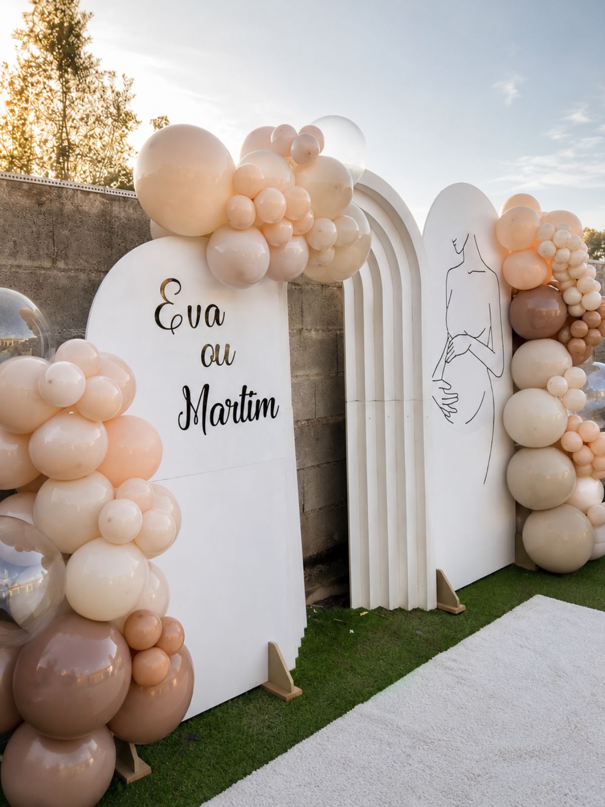 Decoração de revelação de género premium