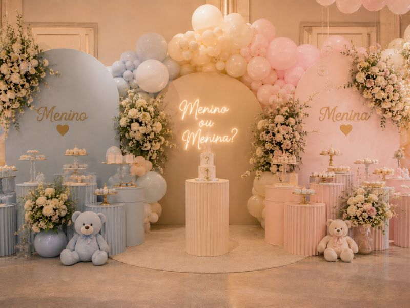 Decoração para baby shower