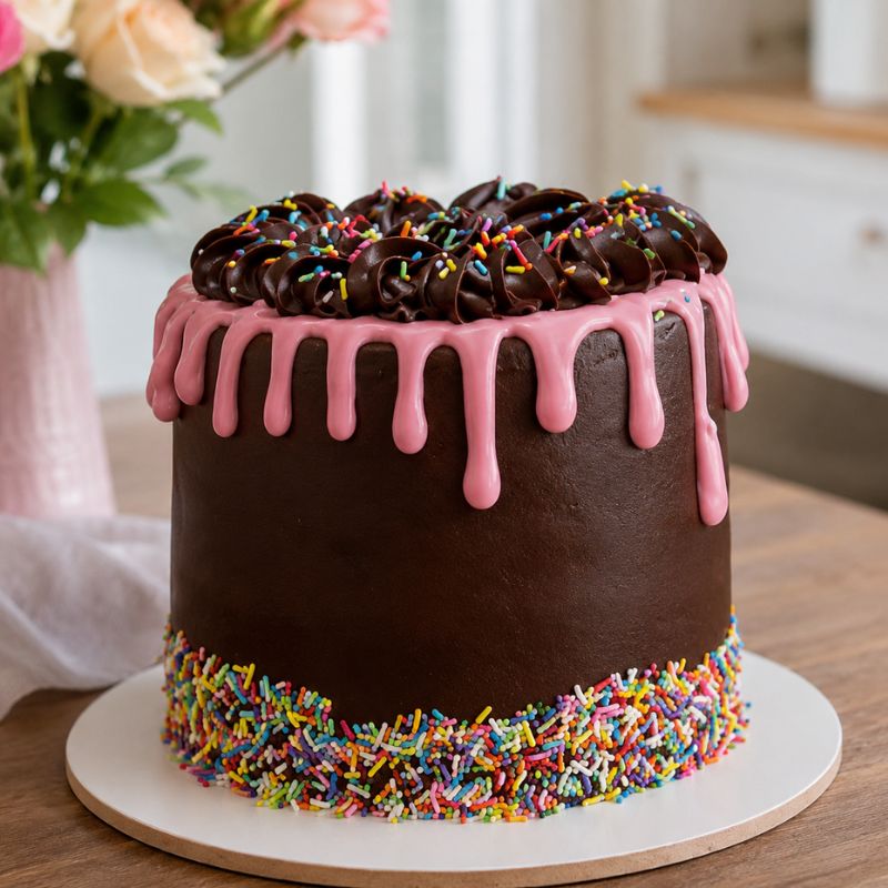 Bolo de aniversário elegante