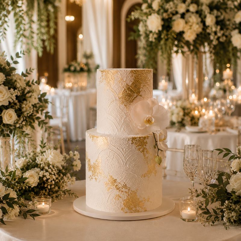 Bolo de casamento elegante