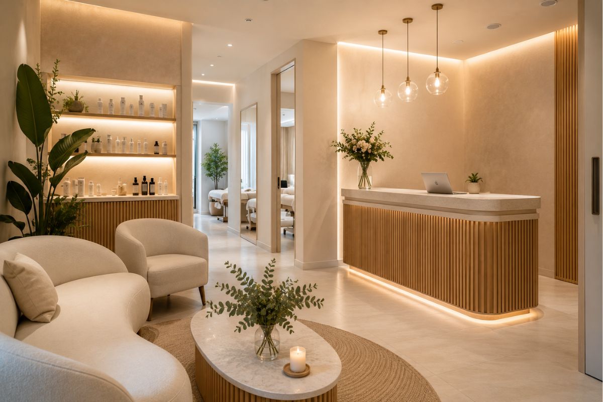 Espaço moderno e acolhedor de estética